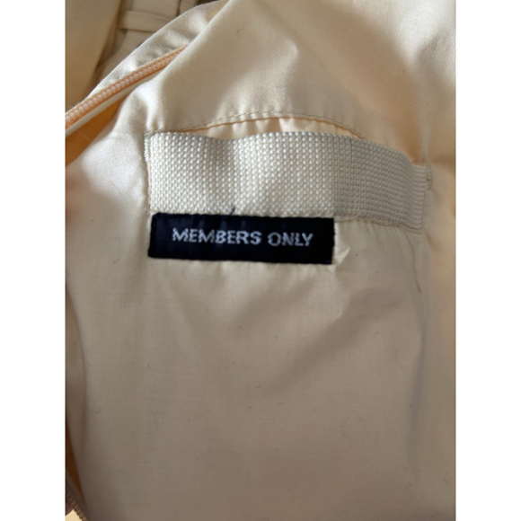 Vintage Members Only Yellow Racer Jacket Adults Size 42 Zip Up - Picture 7 of 10